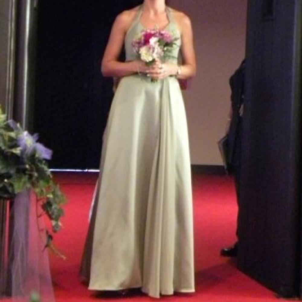 Chiffon green gown